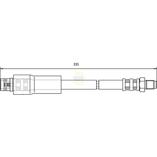 NAPA Brake Hydraulic Hose Line Rear NBH1274