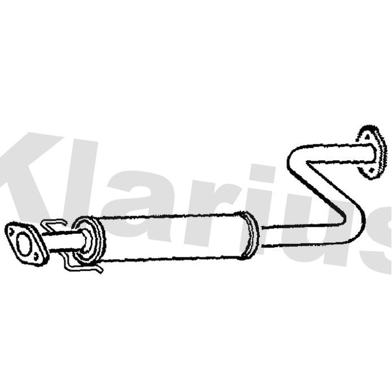Klarius Box With Centre Pipe Centre fits MG ZR 2001-2005