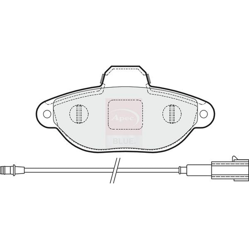 Apec Front Brake Pad Set fits Fiat 500 2007 on 1.2