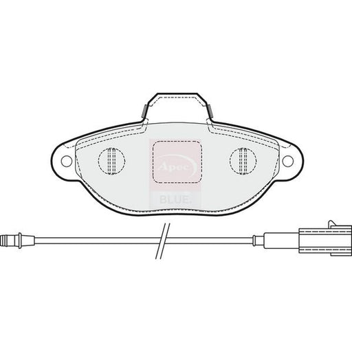 Apec Front Brake Pad Set fits Fiat 500 2007 on 1.2