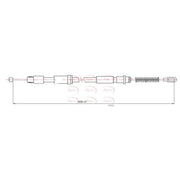 Apec Handbrake Cable Left Rear fits Mercedes-Benz Sprinter 3,5-T 2008-2018