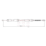 Apec Handbrake Cable Right Rear CAB1291