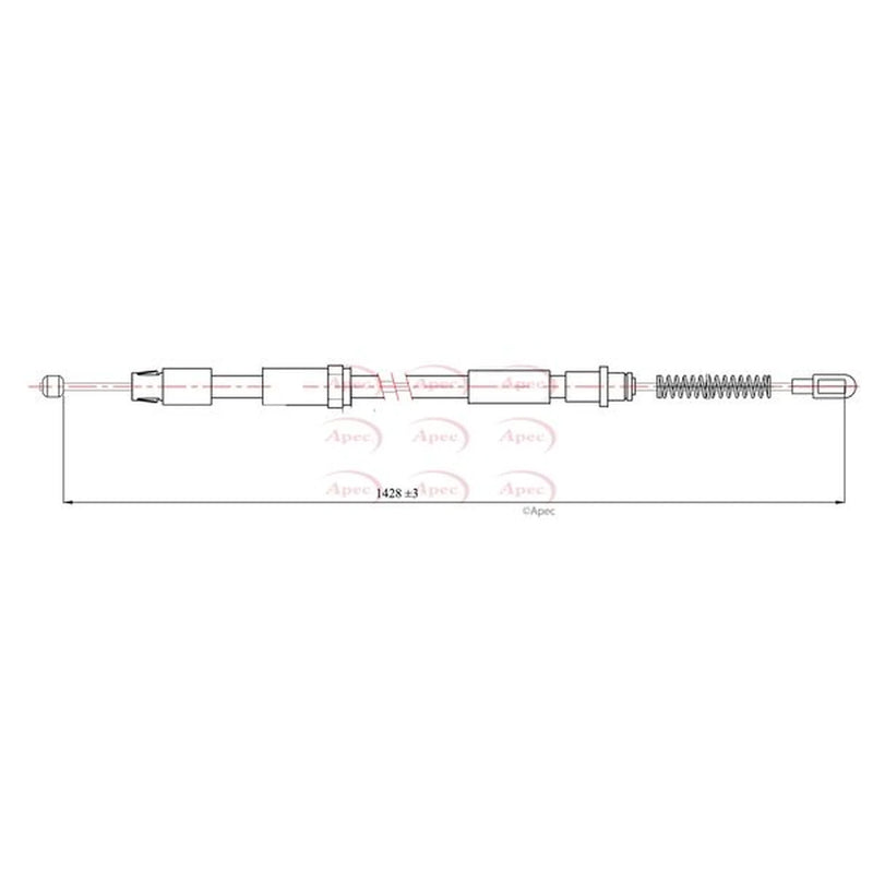 Apec Handbrake Cable Right Rear CAB1291