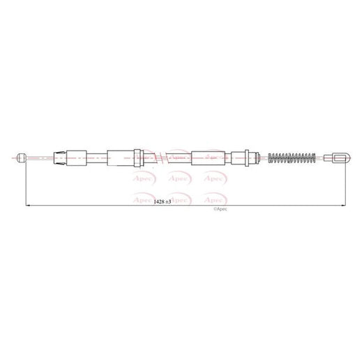 Apec Handbrake Cable Right Rear CAB1291