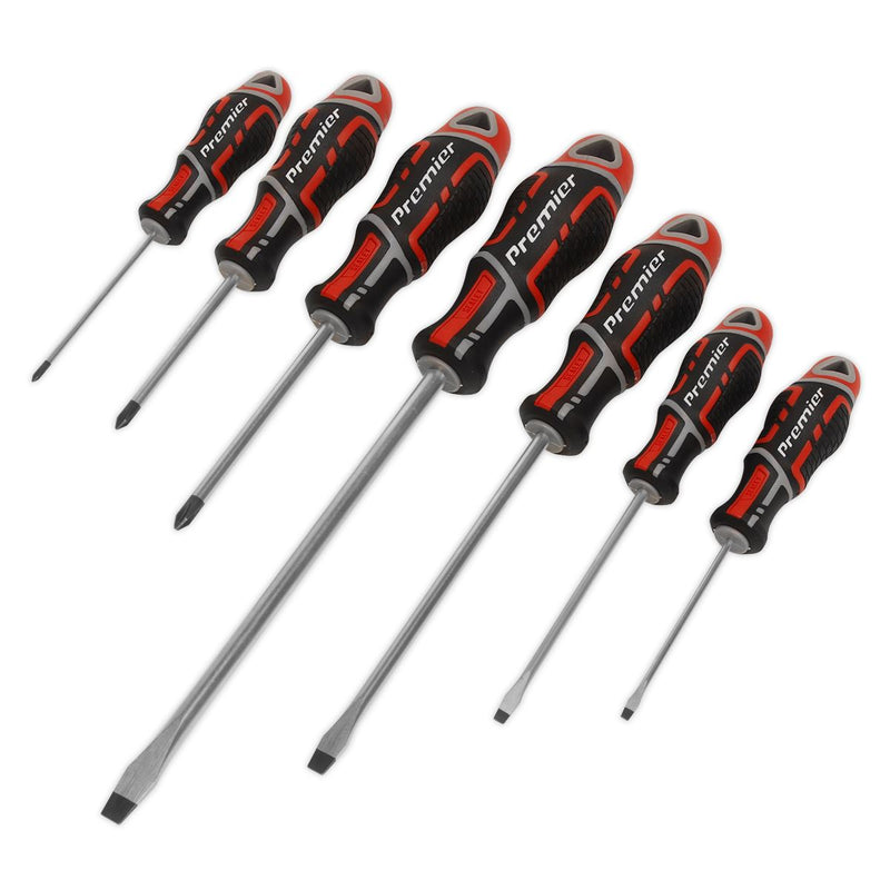 Sealey Premier Premier GripMAX Screwdriver Set 7pc - Red AK4321 Sealey Premier - Dynamic Drive