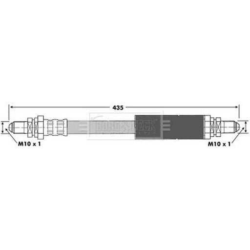 Borg & Beck Brake Hydraulic Hose Line Rear Right BBH6149