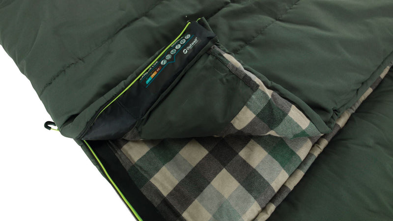 Outwell Camper Lux Double Forest Green Double Sleeping Bag Outwell - Dynamic Drive