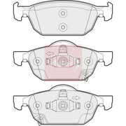 Apec Front Brake Pad Set fits Honda Accord VIII 2008-2015 2.0 2.2