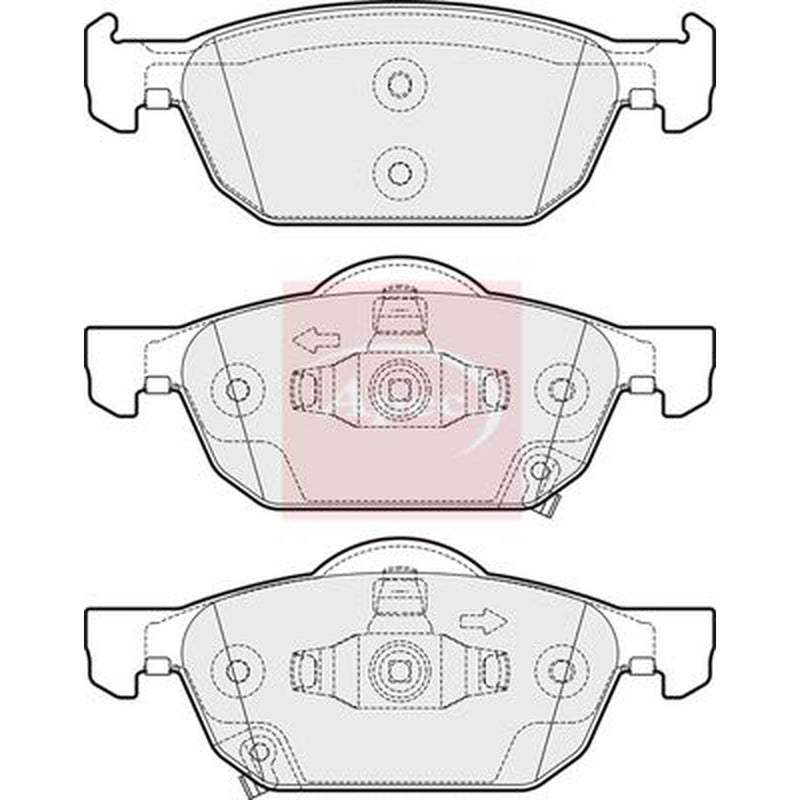Apec Front Brake Pad Set fits Honda Accord VIII 2008-2015 2.0 2.2