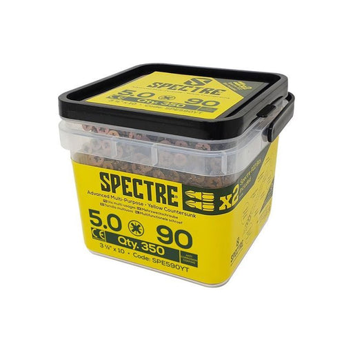 Forgefix Spectre™ PZ Compatible Wood Screw CSK ZYP 5.0 x 90mm Tub 350 ForgeFix - Dynamic Drive