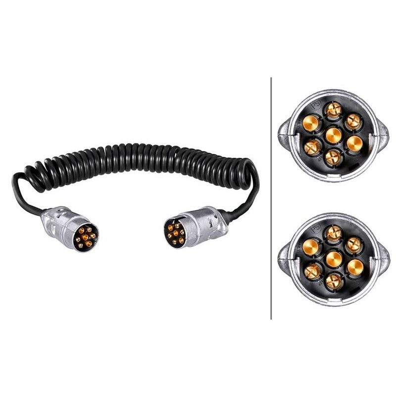 Hella Coiled Cable Connectors 12V Metal