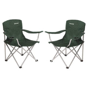 2x Outwell Catamarca Folding Chair Camping Caravan Fishing Green 2022 125kg Outwell  - Dynamic Drive