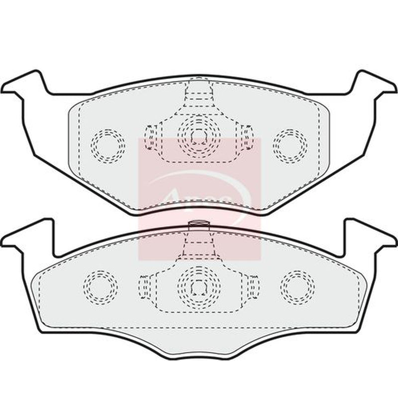 Apec Front Brake Pad Set fits Seat Arosa 1997-2004 1.0 1.4 1.7