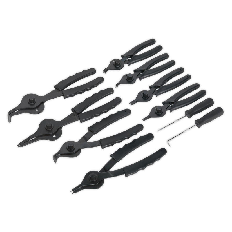 Seigen by Sealey Circlip Pliers Set 10pc Internal/External S01064 Seigen by Sealey  - Dynamic Drive