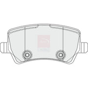 Apec Rear Brake Pad Set fits Ford Galaxy 2006-2015 2.0