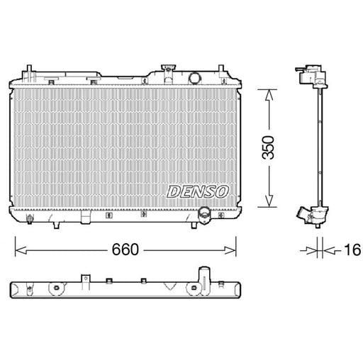Denso Engine Radiator fits Honda Cr-V I 1995-2002 2.0