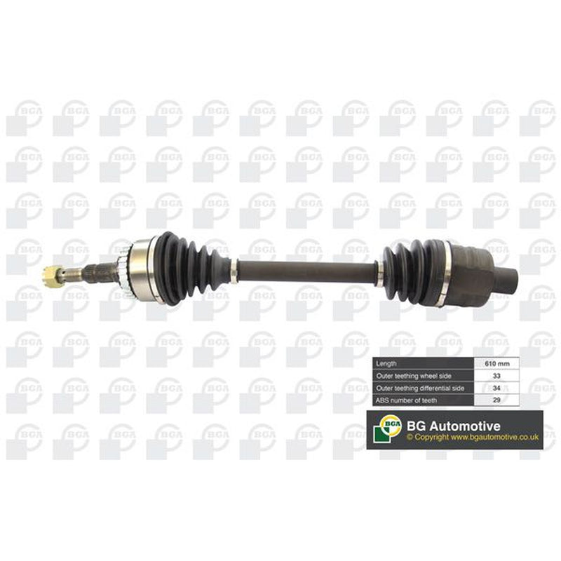BGA CV Drive Shaft Driveshaft Front Right fits Opel Meriva A 2003-2010 1.6 1.7