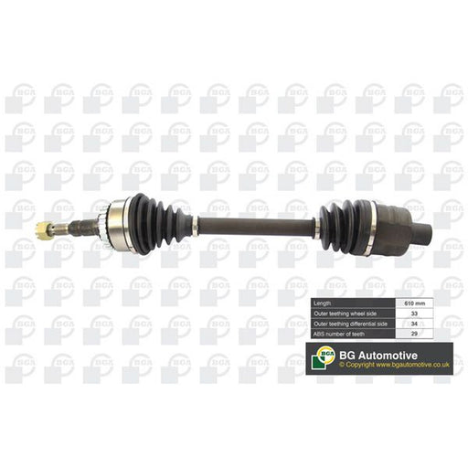 BGA CV Drive Shaft Driveshaft Front Right fits Opel Meriva A 2003-2010 1.6 1.7