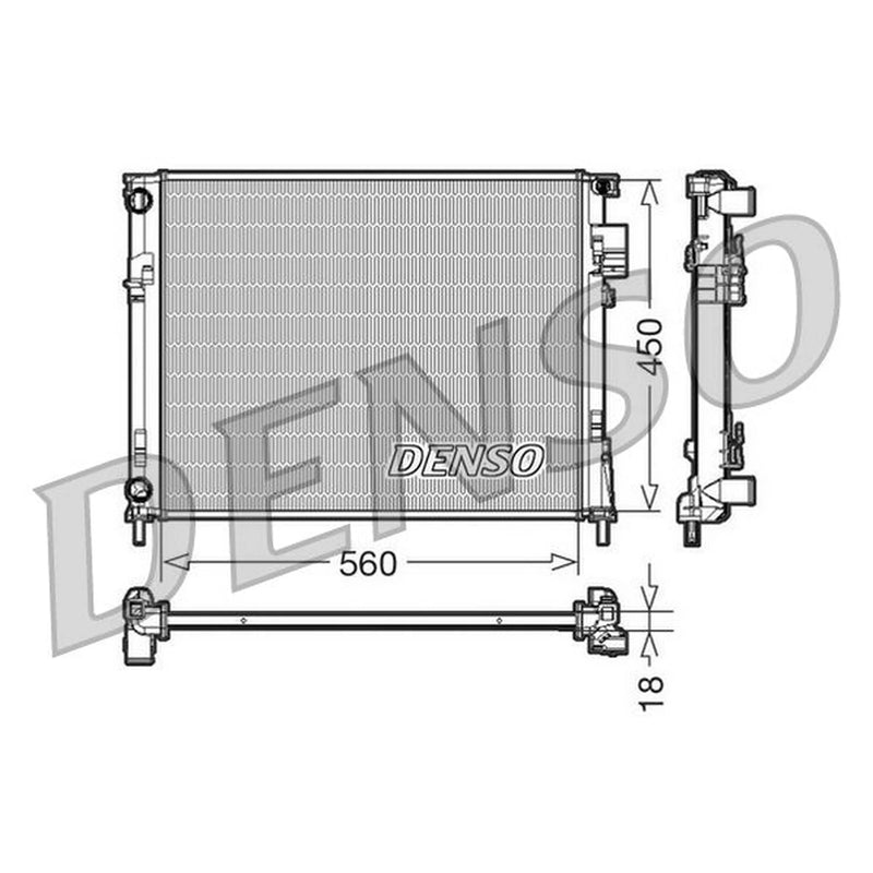 Denso Engine Radiator fits Nissan Primastar 2001-2006 1.9 2.0