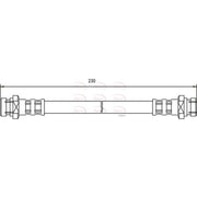 Apec Brake Hydraulic Hose Line Rear fits Mitsubishi Colt 1992-2003 1.3 1.6
