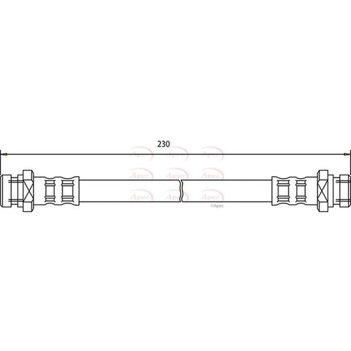 Apec Brake Hydraulic Hose Line Rear HOS3248