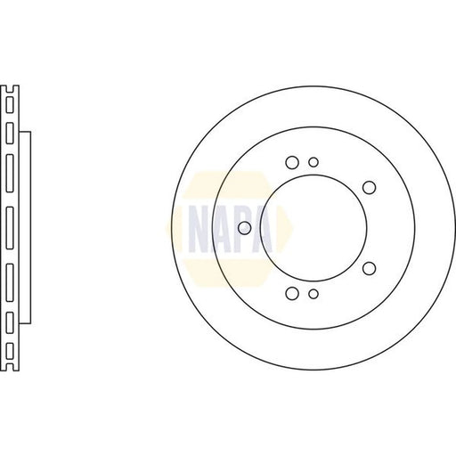 NAPA 2 x Vented Brake Discs fits Suzuki Grand Vitara I 1998-2005 1.6