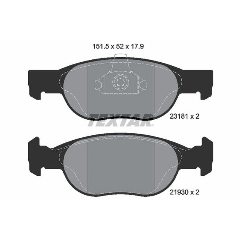 Textar Front Brake Pad Set 2318101