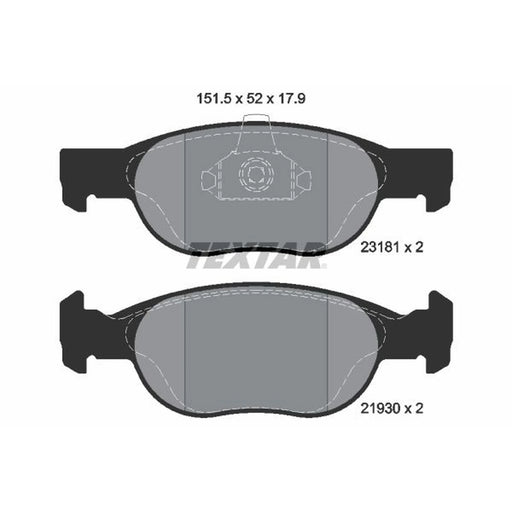 Textar Front Brake Pad Set 2318101