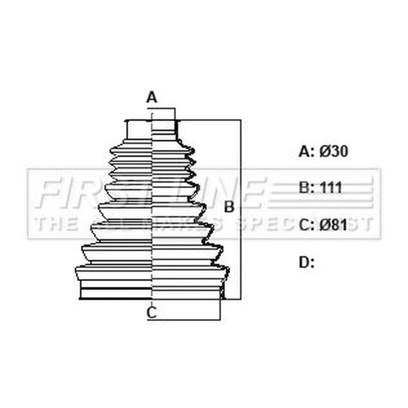 First Line Drive Shaft Bellow Kit Front Left Thermopl fits Mercedes-Benz A-Class