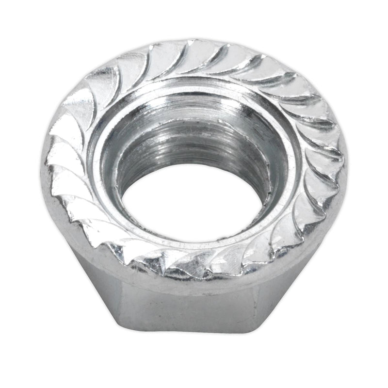 Sealey Flange Nut Serrated M10 Zinc Pack of 100 FN10 Sealey - Dynamic Drive