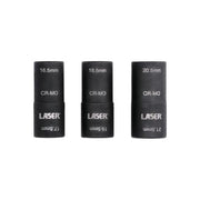 Laser Double Ended Damaged Wheel Nut Socket Set 3pc 8214 Laser - Dynamic Drive