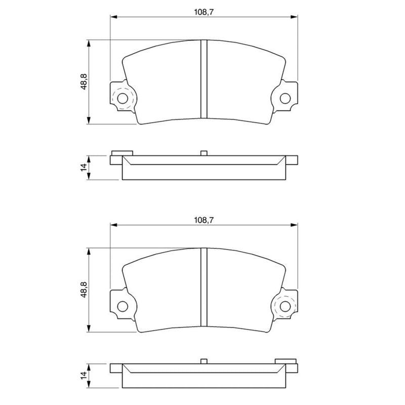 Bosch Front & Rear Pads fits Renault 25 1984-1992 2.2 2.4 2.7 2.8