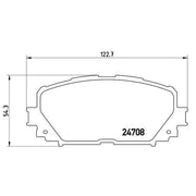 Brembo 4 x Front Brake Pad Set fits Daihatsu Charade VIII 2011 on 1.33