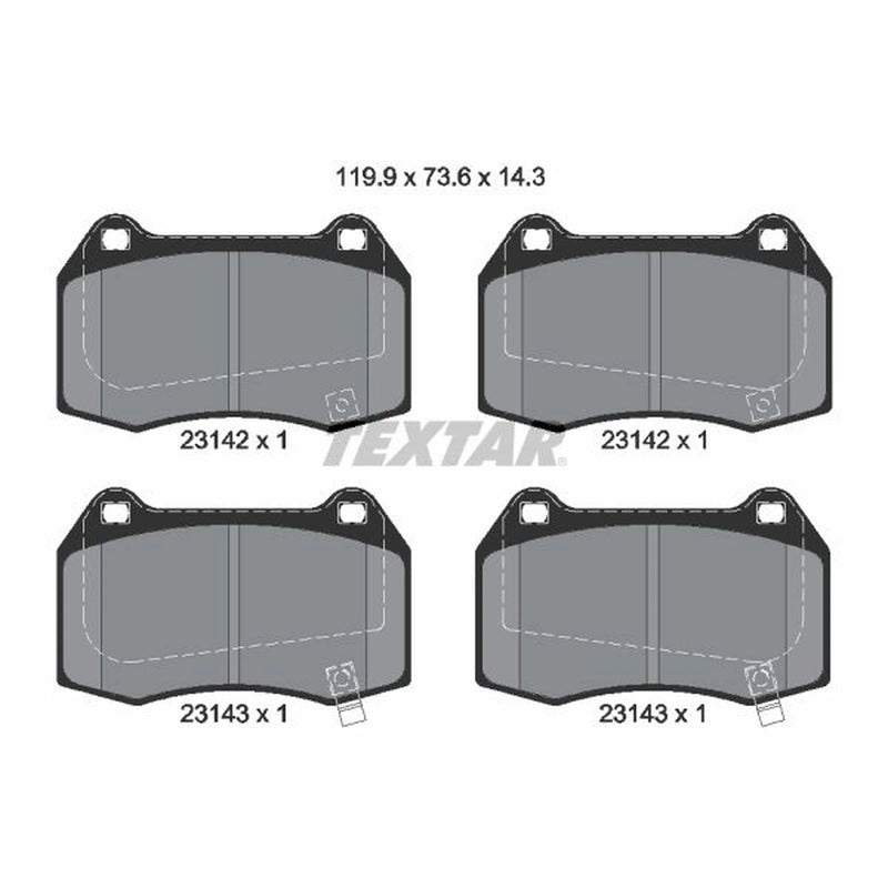 Textar Front Brake Pad Set 2314201