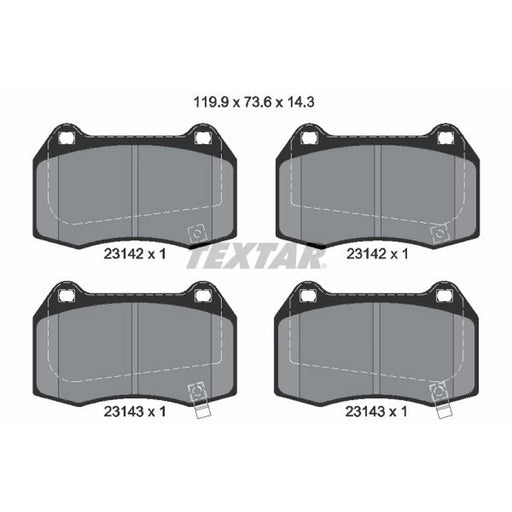 Textar Front Brake Pad Set 2314201
