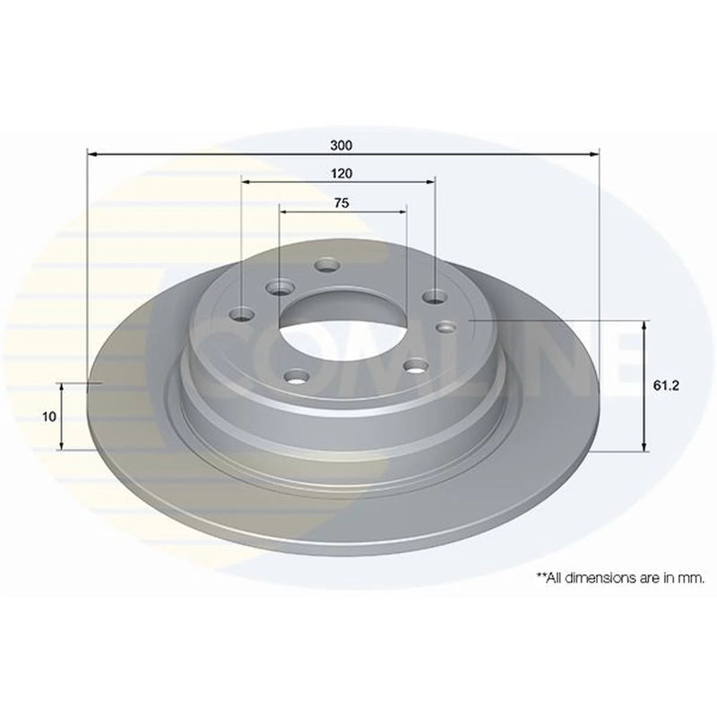 Comline Rear Brake Solid Discs & Pads fits BMW 5 1992-1995