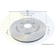 Comline Front Brake Discs & Pads fits Nissan Navara NP300 Pickup 2014-2015