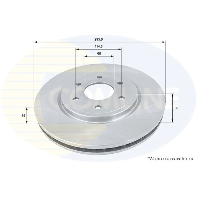 Comline Front Brake Discs & Pads fits Nissan Navara NP300 Pickup 2014-2015