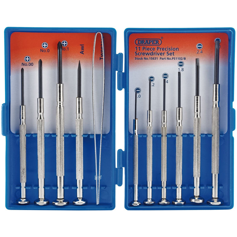 Draper Precision Screwdriver Set (11 Piece) 15631 Draper - Dynamic Drive