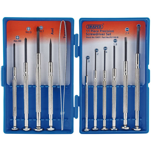 Draper Precision Screwdriver Set (11 Piece) 15631 Draper - Dynamic Drive
