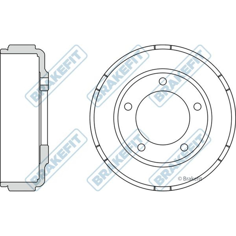 Apec Brake Drum Assembly Rear fits Ford Transit 2000-2006 2.0 2.3 2.4