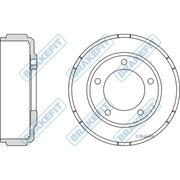 Apec Brake Drum Assembly Rear BDR9009