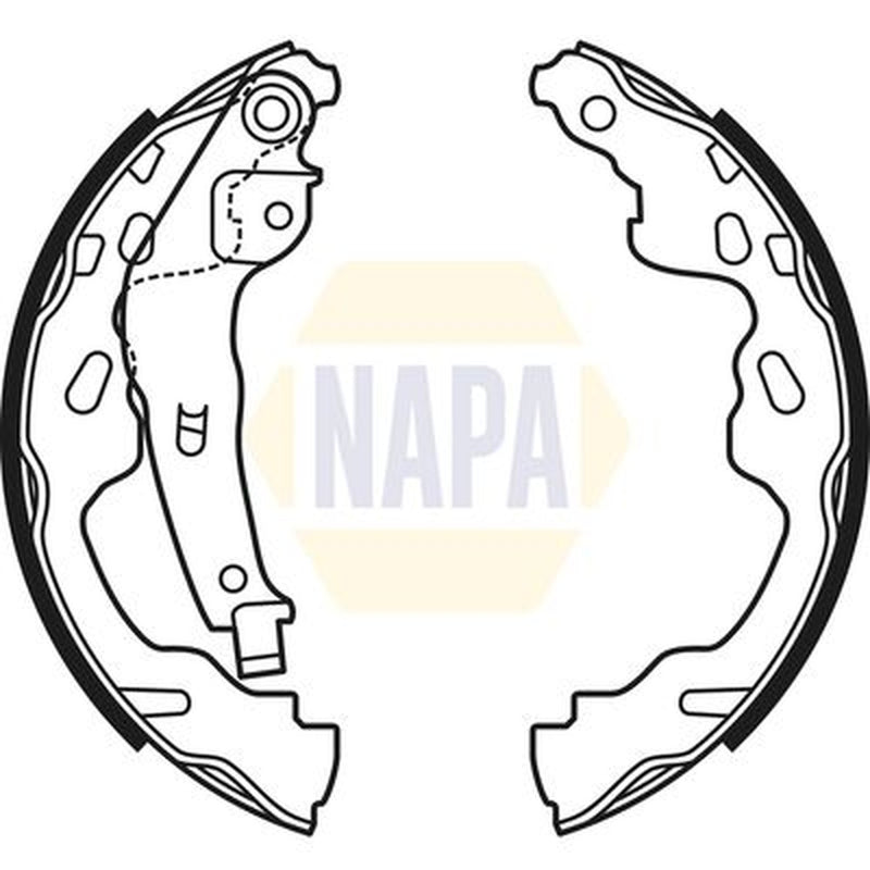 NAPA Brake Shoe Set Axle Kit fits Citroën C1 2005-2014 1.0 1.4