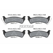 Textar Rear Brake Pad Set 2437701