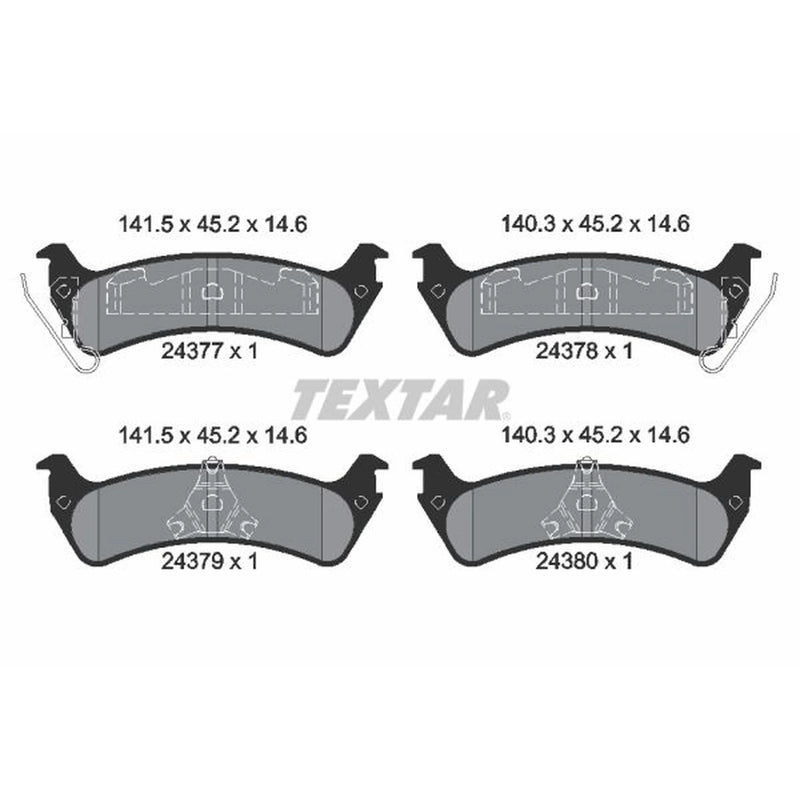 Textar Rear Brake Pad Set 2437701