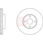 Apec Front & Rear Brake Discs & Pads fits Toyota Corolla Verso 2001-2004 1.6