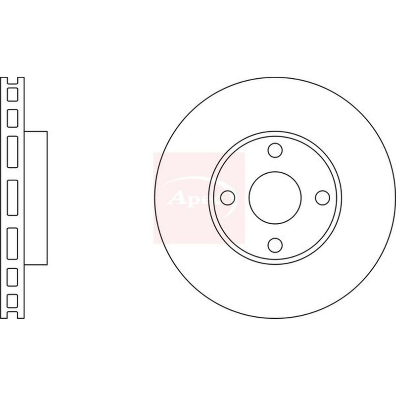Apec Front & Rear Brake Discs & Pads fits Toyota Corolla Verso 2001-2004 1.6