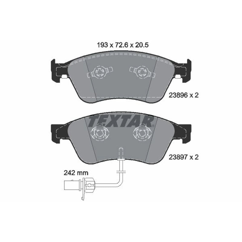 Textar Front Brake Pad Set 2389601