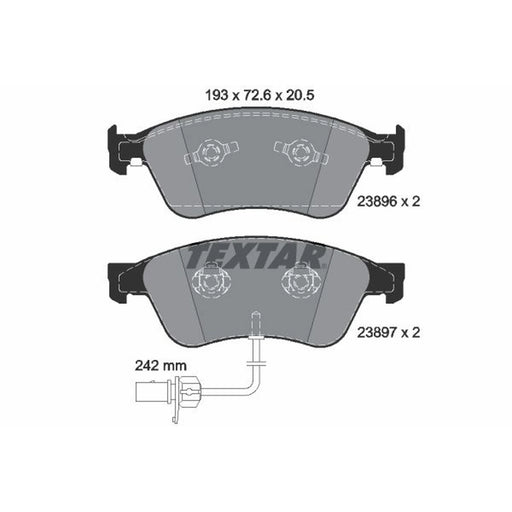 Textar Front Brake Pad Set 2389601