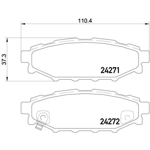Brembo Front & Rear Pads fits Subaru Impreza 2007-2016 1.5 1.6 2.0